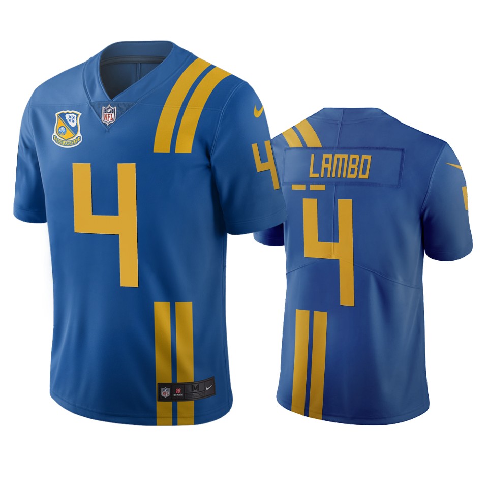 Men Nike Jacksonville Jaguars #4 Josh Lambo Royal Vapor Limited City Edition NFL Jersey